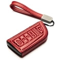 thumbnail image 1 of Vitodeco Genuine Leather Smart Key Fob Case with Leather Key Strap Compatible for Acura MDX, Acura RDX 2022 -2023 (5-Button, Red), 1 of 6