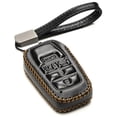 thumbnail image 1 of Vitodeco Genuine Leather Smart Key Fob Case with Leather Key Strap Compatible for Toyota Rav4 Prime 2022 - 2025 (5-Button, Black), 1 of 5