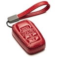 thumbnail image 1 of Vitodeco Genuine Leather Smart Key Fob Case with Leather Key Strap Compatible for Toyota Rav4 Prime 2021 (5-Button, Red), 1 of 5