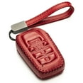 thumbnail image 1 of Vitodeco Genuine Leather Smart Key Fob Case Cover Protector Compatible for Toyota Sienna (2021 - 2026 Models) - 5-Button, Red, 1 of 5