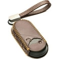 thumbnail image 1 of Vitodeco Genuine Leather Smart Key Fob Cover Compatible with Mini Countryman S ALL4, Countryman SE ALL4, Cooper 2 Door, Cooper S 4 Door, Convertible (4 Buttons, Brown), 1 of 5