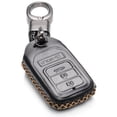 thumbnail image 1 of Vitodeco Genuine Leather Smart Key Keyless Remote Entry Fob Case Cover with Key Chain for Honda Civic, Fit, Accord, Pilot, CR-V (4 Buttons, Black), 1 of 5