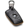 thumbnail image 1 of Vitodeco Genuine Leather Smart Key Fob Case Cover Protector Compatible for BMW 1, 3, 4, 5, 6, 7 Series, X1, X3, X4 - 4 Buttons, Black, 1 of 5