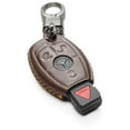 thumbnail image 1 of Vitodeco Leather Keyless Entry Remote Control Smart Key Case Cover with a Key Chain Compatible for Mercedes Benz (Brown), 1 of 5