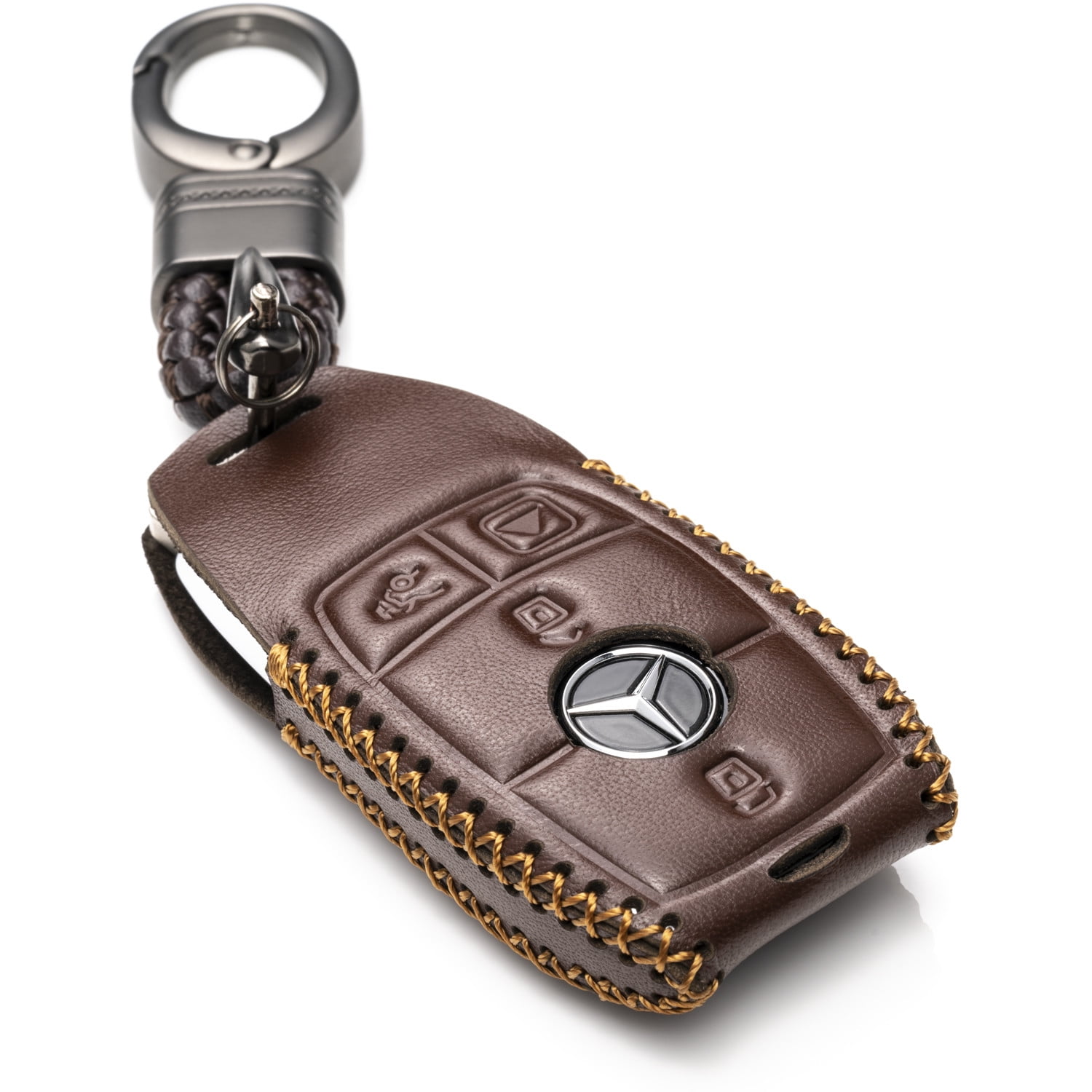 Vitodeco Leather Key Fob Case for Mercedes-Benz A, C, E, S, GLB
