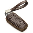 thumbnail image 1 of Vitodeco Leather Smart Key Fob Case Cover Protector Compatible with Genesis GV70, GV80, G70, G80 (2021-2025 Models) - 8-Button, Brown, 1 of 6
