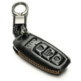 thumbnail image 1 of Vitodeco Leather Smart Key Fob Case Cover Holder Protector Compatible with Audi (4-Button, Black), 1 of 6
