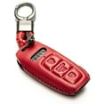 thumbnail image 1 of Vitodeco Leather Smart Key Fob Case Cover Holder Protector Compatible with Audi (4-Button, Red), 1 of 6