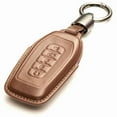 thumbnail image 1 of Vitodeco Superior 3D Luxury Leather Key Fob Cover Case Protector Compatible with Infiniti QX80, 5-Button, Mocha, 1 of 5