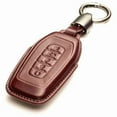 thumbnail image 1 of Vitodeco Superior 3D Luxury Leather Key Fob Cover Case Protector Compatible with Infiniti QX80, 5-Button, Tocora Red, 1 of 5