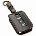 thumbnail image 1 of Vitodeco Superior Leather Key Fob Case Compatible for Maserati Grecale, Maserati Ghibli (2023-2025 models) - 4-Button, Black/Red, 1 of 5