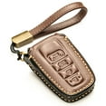 thumbnail image 1 of Vitodeco Superior Leather Key Fob Case Compatible for Toyota Rav4, Camry, Prius, Highlander, CH-R, Avalon, Toyota 86, Mirai (4-Button, Mocha), 1 of 6