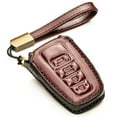 thumbnail image 1 of Vitodeco Superior Leather Key Fob Case Compatible for Toyota Rav4, Camry, Prius, Highlander, CH-R, Avalon, Toyota 86, Mirai (4-Button, Tocora Red), 1 of 6