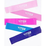 Vitos Fitness Exercise Mini Band Resistance Loop | TPR Material Latex Free Exercise Crossfit (Pink/Blue)