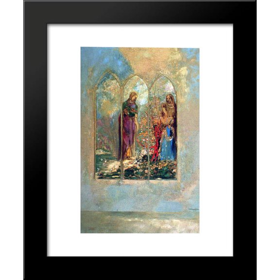 Vitrage 20x24 Framed Art Print by Redon, Odilon
