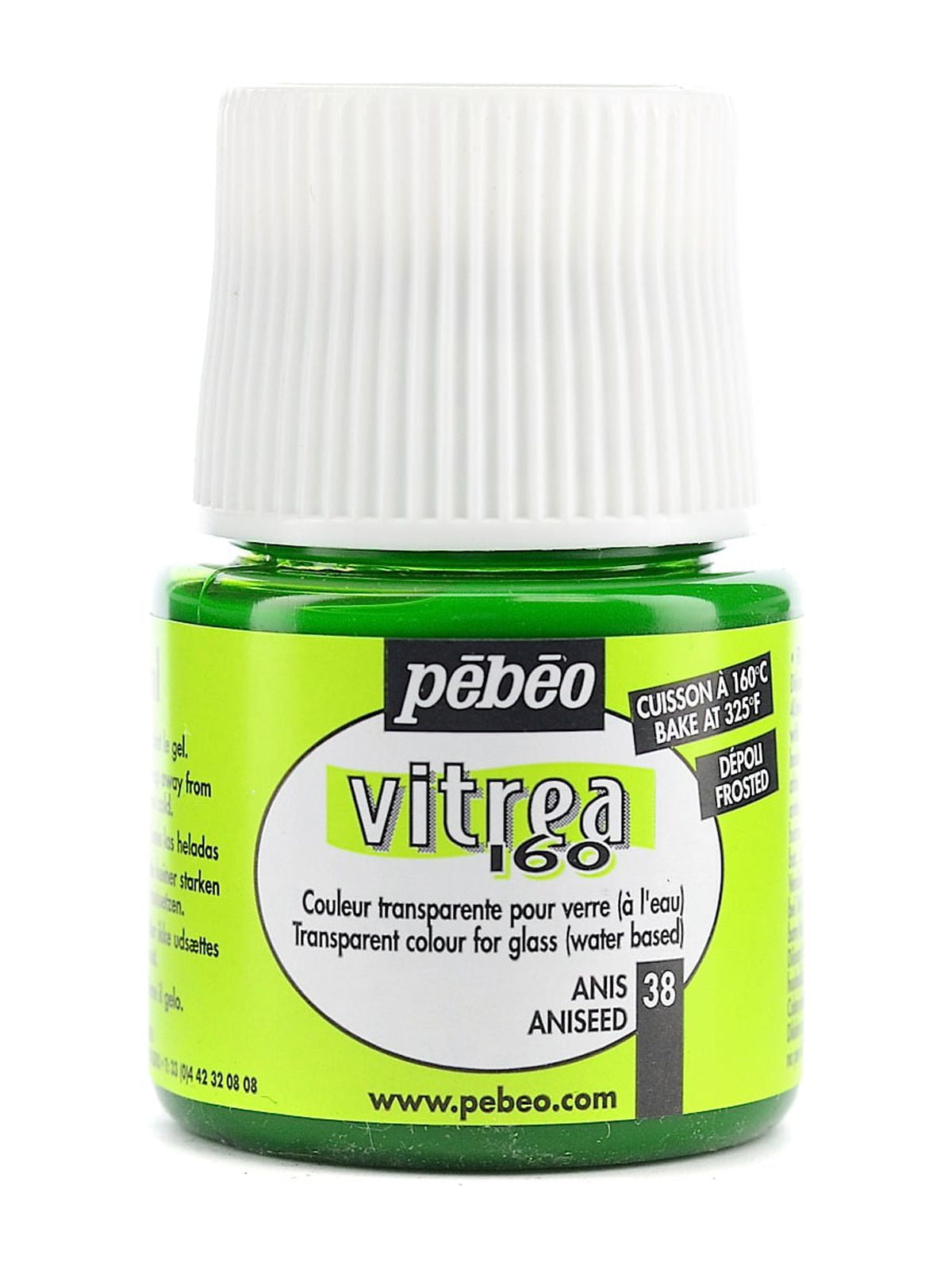 Vitrea 160 Glass Paint aniseed green, frosted, 45 ml (pack of 3)