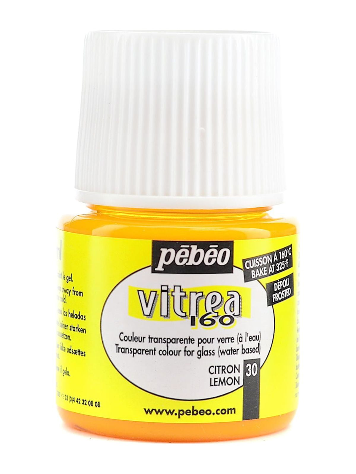Vitrea 160 Glass Paint lemon, frosted, 45 ml (pack of 3)