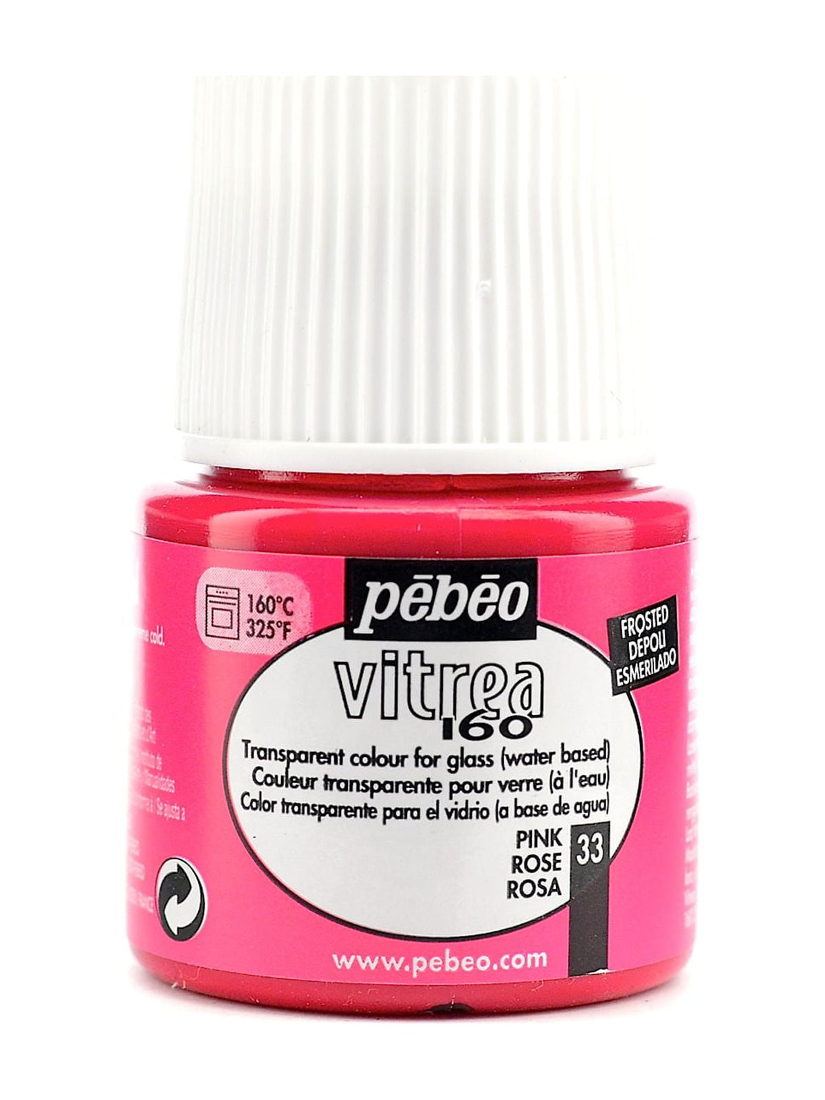 Vitrea 160 Glass Paint pink, frosted, 45 ml (pack of 3)