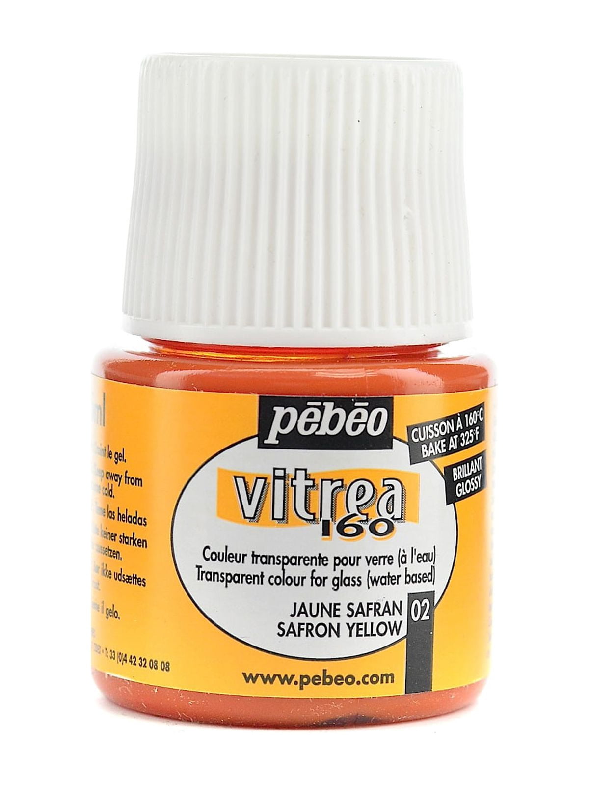 Vitrea 160 Glass Paint saffron yellow, gloss, 45 ml (pack of 3)