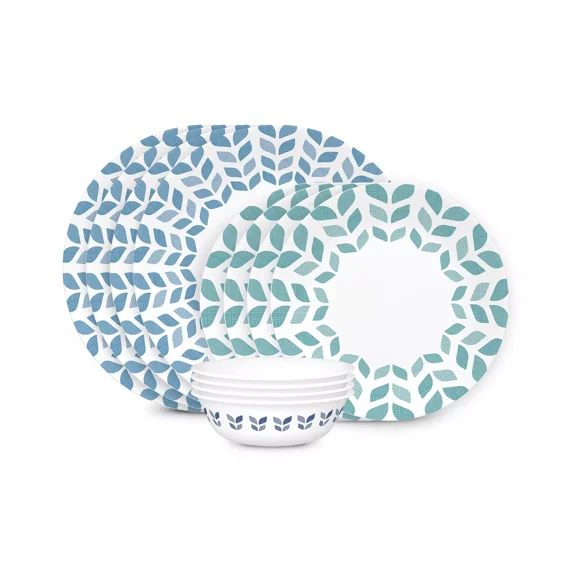 Vitrelle Global Collection Northern Pines 12-Piece Dinnerware Set, Service for 4