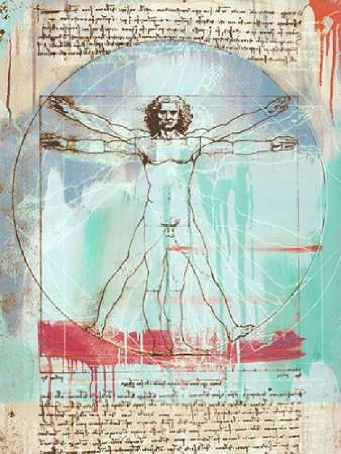 Vitruvian Man 20 Canvas Art - Eric Chestier (22 x 28)