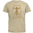 thumbnail image 1 of Vitruvian Man Mens Soft T Shirt Cream MD, 1 of 1