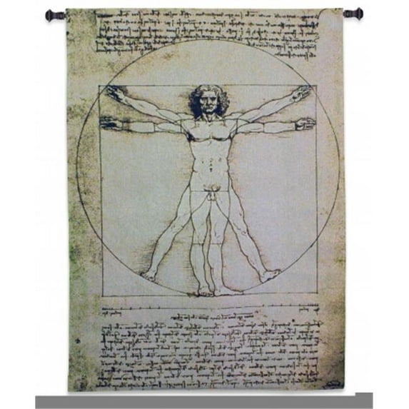 Vitruvian Man Wall Tapestry