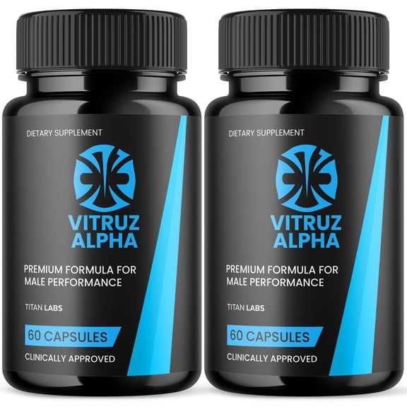 Vitruz Alpha Advanced Formula Natural Supplement Pills for Max Strength VitruzAlpha 120 Capsules (2 Pack)