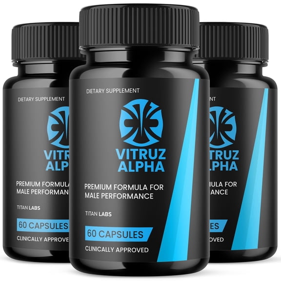 Vitruz Alpha Advanced Formula Natural Supplement Pills for Max Strength VitruzAlpha 180 Capsules