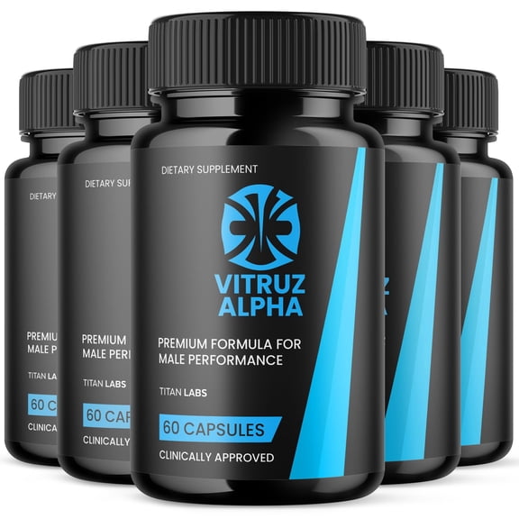 Vitruz Alpha Advanced Formula Natural Supplement Pills for Max Strength VitruzAlpha 300 Capsules (5 Pack)