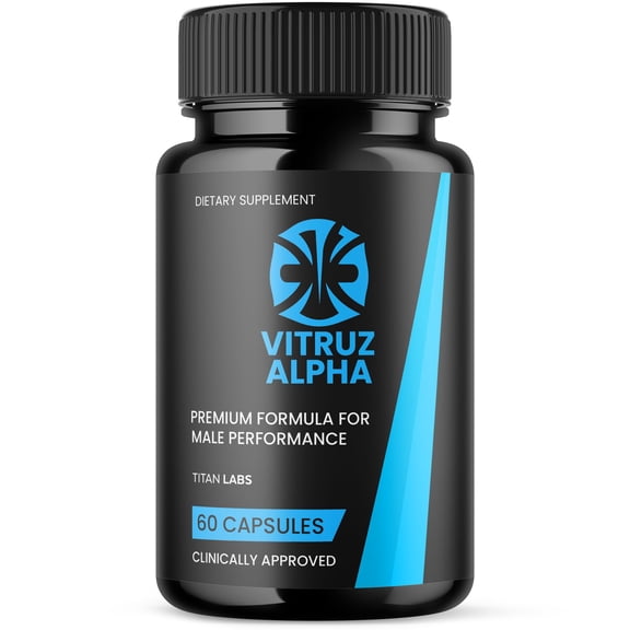 Vitruz Alpha Advanced Formula Natural Supplement Pills for Max Strength VitruzAlpha 60 Capsules