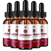 Vittaburn Drops Healthy Formula   Vitta burn Drops All Natural Healthy Levels, Extra Strength, Vittaburn Reviews, 5 Pack, 5 Month Supply