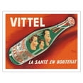 thumbnail image 1 of Vittel - La Santé en Bouteille - French Mineral Water - Vintage Advertising Poster by Pierre Bellenger and Emmanuel Gaillard c.1950s - Fine Art Matte Paper Print (Unframed) 11x14in, 1 of 4