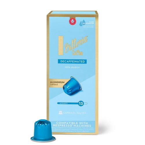 Vittoria Espresso Decaffeinated Aluminium Nespresso Compatible Capsules, 10 pods per pack, British Import (Pack of 3)