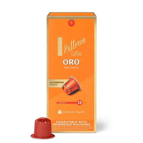 Vittoria Espresso Oro Aluminium Nespresso Compatible Capsules, 10 pods per pack, British Import (Pack of 3)
