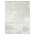 thumbnail image 1 of Vittorio 9 x 12 Handwoven Shag Area Rug, Polyester Cotton, Solid Ivory, 1 of 5