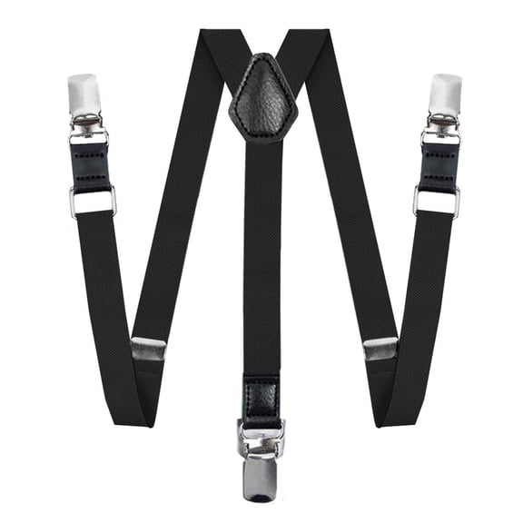 Vittorio Farina Boy's Clip End Suspender with Silver Hardware in Gift Box: 70% Polyester & 30%