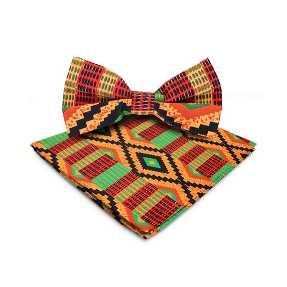 Vittorio Farina Kente Bow Tie & Pocket Square