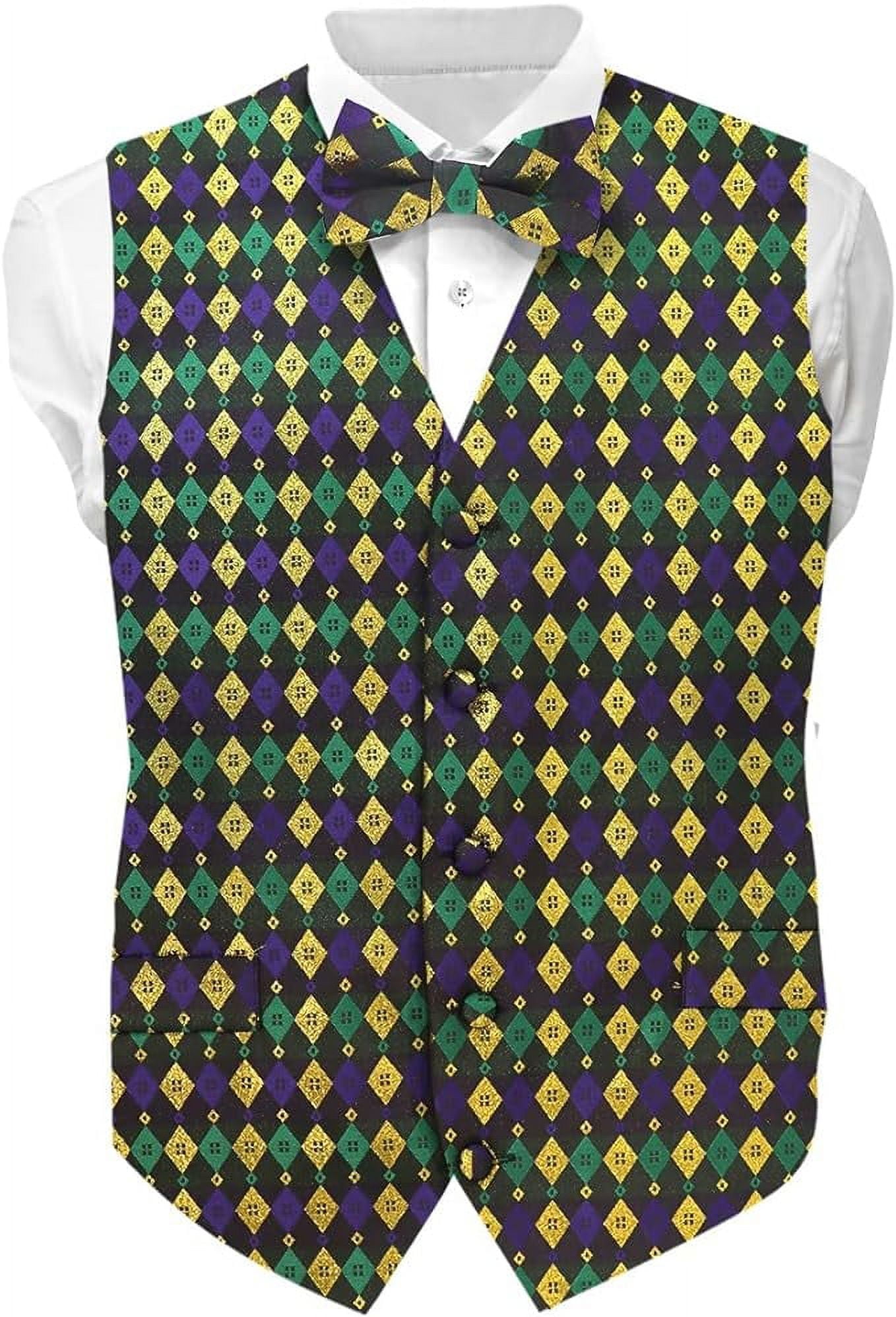 mardi gras bow tie and vest