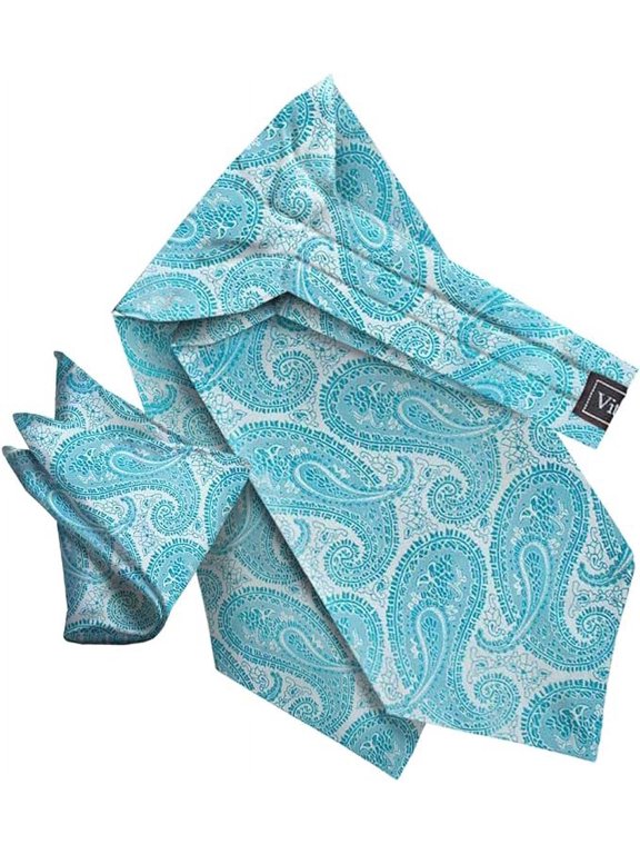Paisley Tone On Tone Ascot & Pocket Square