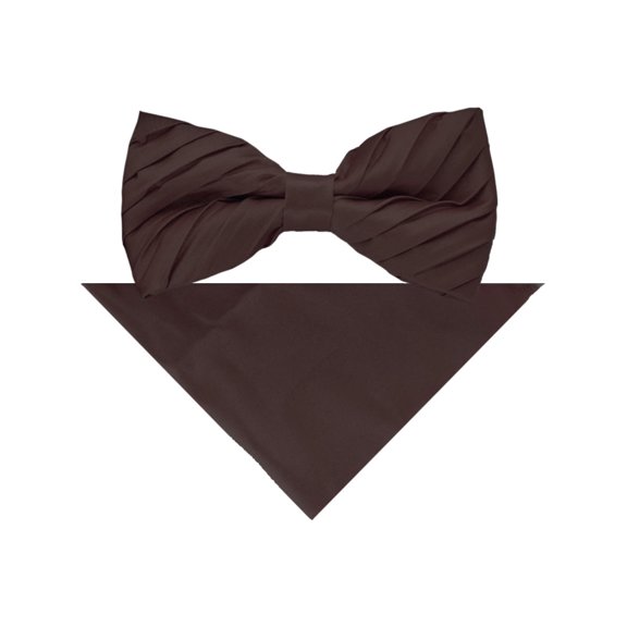 Vittorio Farina Pleated Bow Tie & Pocket Square