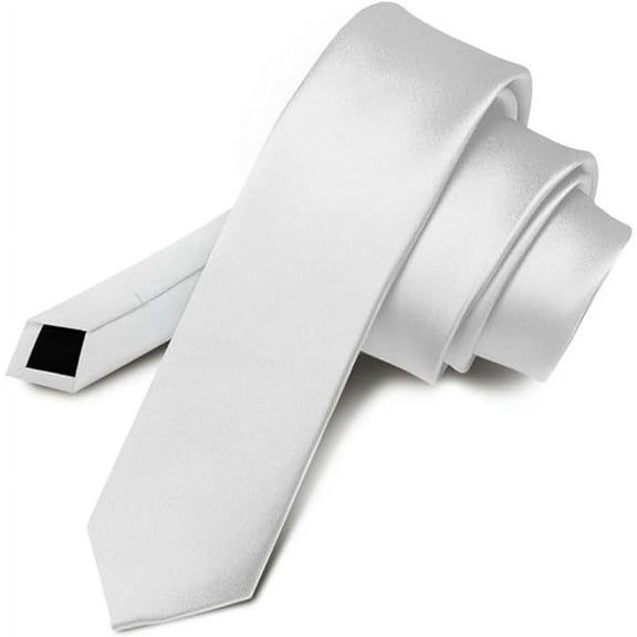 Vittorio Farina Solid Satin Skinny Necktie