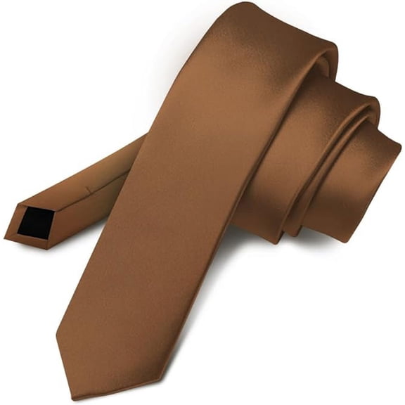 Vittorio Farina Solid Satin Skinny Necktie