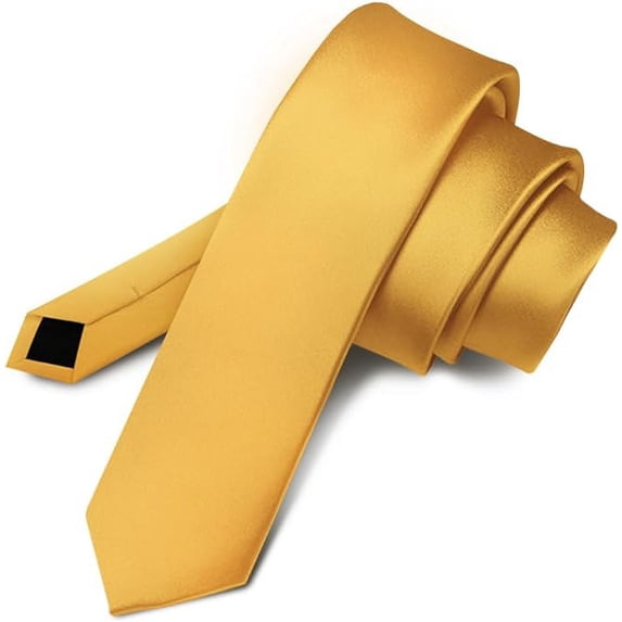 Vittorio Farina Solid Satin Skinny Necktie