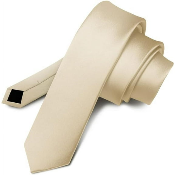 Vittorio Farina Solid Satin Skinny Necktie