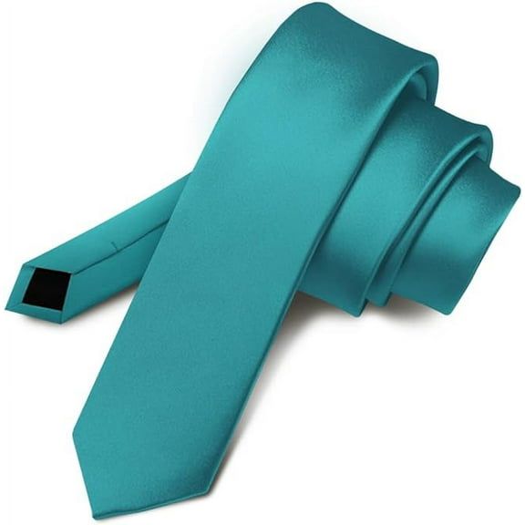 Vittorio Farina Solid Satin Skinny Necktie