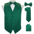 thumbnail image 1 of Vittorio Farina Solid Satin Vest Set (Black Back), 1 of 42
