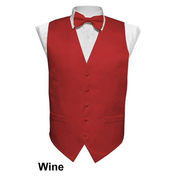 Vittorio Farina Solid Satin Vest Set (Black Back)