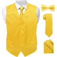thumbnail image 1 of Vittorio Farina Solid Satin Vest Set (White Back) Var. 02 (Mustard-Yellow), 1 of 49