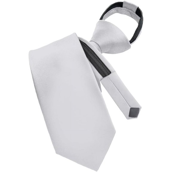 Vittorio Farina Solid Satin Zipper Necktie